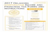 Forms 512-FT, 512-FT-SUP Corporation Income and Franchise ... · 2017 Oklahoma Corporation Income and Franchise Tax Forms and Instructions This packet contains: • Instructions for