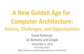 The Past is Prologue: A New Golden Age ... - content.riscv.org · Control versus Datapath Processor designs split between datapath, where numbers are stored and arithmetic operations