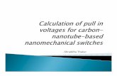 -Shraddha Thakur - IISc Bangaloresuresh/me237/Projects2014/SThakur.pdf · Vander walls interaction plays important role in nanoscale. SWITCH ON: nano tube touches ground plane SWITCH