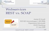 Webservices REST vs. SOAPubicomp/projekte/master...Amine El Ayadi - REST vs. SOAP Einführung & Motivation SOA (Service Oriented Architecture) Architektur für die Integration unterschiedlicher