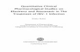 Quantitative Clinical Pharmacological Studies on Efavirenz ... · Quantitative Clinical Pharmacological Studies on Efavirenz and Atazanavir in The Treatment of HIV-1 Infection. Dinko