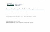Specialty Crop Block Grant Program - ams.usda.gov · The Specialty Crop Block Grant Program ... project proposal ranks/scores that may occur during the review process. All documentation