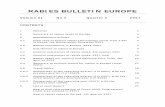 RABIES BULLETIN EUROPE · 2010-01-11 · Rabies cases per country and administrative units, ... The Rabies Bulletin Europe is also available online: ... (human anti-rabies immunoglobulin).