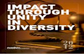 annual report IMPACT THROUGH UNITY IN DIVERSITY · annual report IMPACT THROUGH UNITY IN DIVERSITY. ... feel towards our Creator becomes apparent. ... other by the force of gravity