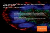 The Corning Guide to Surface Selection by Cell Type · The Corning® Guide to Surface Selection by Cell Type The right surface — right from the start The development and normal