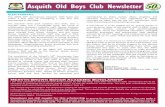 Asquith Old Boys Club Newsletter · Asquith Old Boys Club Newsletter Vol 12 November 2010 EEd itor al The ABHS 50th Anniversary Souvenir DVD team are within a few days of completing