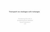 Trans port av stadsgas och naturgas - LTH · • Transport av naturgas som vätska ‐kdkondensering vid prodkduktion, förångning vid mottagning • Kondenserat vid naturgas ‐162ºC