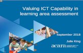 Valuing ICT Capability in learning area assessment - Assessing ICT - 010918.pdf · Valuing ICT Capability in learning area assessment . September 2018. Julie King. I’d like to acknowledge