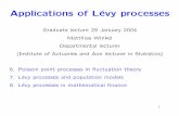Applications of L´evy processes - Oxford Statisticswinkel/lp2.pdf · 6. Poisson point proc. in ﬂuctuation theory Fluctuation theory studies the extremes of the sample paths: St=