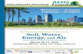 AEHS · PRELIMINARY PROGRAM The Association for Environmental Health and Sciences (AEHS) Foundation is proud to announce Conference Directors: Paul Kostecki, Ph.D. and