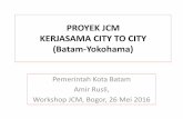 PROYEK JCM KERJASAMA CITY TO CITY (Batam-Yokohama)jcm.ekon.go.id/en/uploads/files/Document JCM/Presentation/JCM Forum... · Tahapan-tahapan dalam inisiasi kerjasama JCM city-to ...