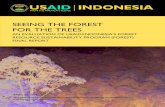 SEEING THE FOREST FOR THE TREES - climatelinks.org · SEEING THE FOREST . FOR THE TREES . AN EVALUATION OF USAID/INDONESIA’S FOREST SUSTAINABILITY PROGRAM (FOREST) ... Lingkaran