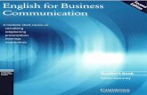 English for Business Communication Teacher's book ... For... · 100 101 105 105 105 107 109 112 112 112 112 115 117 119 • I This second edition provides improvements to the overall