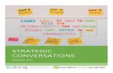 STRATEGIC CONVERSATIONS · 2018-04-11 · Event focus and structure The event was designed to call people together to develop actionable responses to the question “What will it
