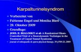 Vorbereitet von Fabienne Engel und Monika Bieri 28 ...webarchiv.ethz.ch/premus2004/downloads/Vorl_Beweg/07_Engel Fabienne... · Einführung Karpaltunnelsyndrom als häufiger Grund