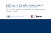 CBP and Trade Automated Interface Requirements · 030 Rejection INVALID BILL QUANTITY A transaction is submitted with a bill record that has an invalid bill quantity unit of measure