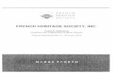 FRENCH HERITAGE SOCIETY, INC. · The accompanying notes are an integral part of these fmancial statements. 2012 $ 556,387 149,339 41,318 322,707 9,102 218,747 4,966 ~ 1 302566 $ 46,190