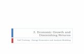 3. Economic Growth and Diminishing Returns · Economic Growth and Diminishing Returns Gail Tverberg - Energy Economics and Analysis Modeling Standard definition of Economic Growth