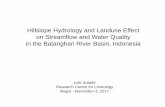 Hillslope Hydrology and Landuse Effect on Streamflow and ...jastip.org/sites/wp-content/uploads/2017/09/9_Luki.pdf · Hillslope Hydrology and Landuse Effect on Streamflow and Water