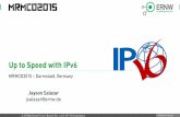 Up to Speed with IPv6 - ERNW - providing security. | ERNW - … · 2015-09-07 · ¬ Personal appliances are increasingly incorporating networking capabilities. ¬ Research and monitoring