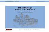 NoKey Force KC03 - Lås, säkerhet, beslag & inredning - … · 2016-11-21 · Sida Dokument Utf. Datum Orig. Datum ... ”systemkoden” 1234, men det är en stark rekommendation