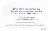 TOWARDS A CLASSIFICATION SYSTEM FOR PULMONARY DRUGS… · TOWARDS A CLASSIFICATION SYSTEM FOR PULMONARY DRUGS: ... Ipratropium bromide SAMA 0.00002 ... clinical pharmacokinetic ...