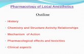 Pharmacology of Local Anesthetics - apt.med.ubc.ca · Pharmacology of Local Anesthetics - History 1860 Albert Niemann isolated crystals from the coca shrub –and called it “cocaine”