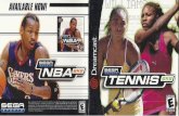 Tennis 2K2 - Sega Dreamcast - Manual - gamesdatabase · If you or anyone in your family has ever had symptoms related to epilepsi,' When exposed to flashing lights, consult your doctor