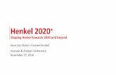 Henkel 2020 · Sales by Segment*, 2015 2015 Adj. EBIT Margin Adj. ROCE ... A clear and exciting growth strategy going forward ... through multi-level engagement