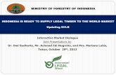 INDONESIA IS READY TO SUPPLY LEGAL TIMBER TO THE … · INDONESIA IS READY TO SUPPLY LEGAL TIMBER TO THE WORLD MARKET Updating SVLK MINISTRY OF FORESTRY OF INDONESIA Interactive Market