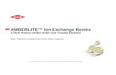 AMBERLITE™ Ion Exchange Resins • A rich history of ion exchange technology and case for change • The new AMBERLITE ion exchange resin portfolio for water treatment in industrial