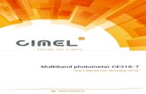 Multiband photometer CE318-T - Bienvenue chez CIMELsupport.cimel.fr/photo/pdf/man_ce318_t_us.pdf · CE318-T Photometer User Operation Manual Revision V4.6 December 2018 1 ... Firmware