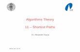 Algorithms TheoryAlgorithms Theory 11 – Sh t t P ...ac.informatik.uni-freiburg.de/.../ws11_12/algotheo/...Solution Maintain aMaintain a set U of all those vertices that might have