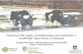 Improving milk supply, competitiveness and … milk supply, competitiveness and livelihoods in smallholder dairy chains in Indonesia Inception Workshop – IPB International Convention