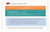 INTELLECTUAL PROPERTY VALUE CAPTURE - CMU · INTELLECTUAL PROPERTY VALUE CAPTURE Meg Brindle, ... Understand the steps of the IP Value Capture or IP Positioning process. 4) ... and