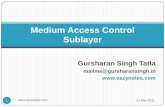 Medium Access Control Sublayer - EazyNotes · Medium Access Control Sublayer 1 31-Mar-2011. Introduction In broadcast networks, several stations share a single communication channel.
