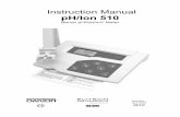 Instruction Manual pH/Ion 510 - Oakton Instruments · Instruction Manual pH 510/ Ion 510 5 1.3 Keypad A large splash proof membrane keypad with tactile feedback makes meter easy to