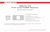 RM24/58 P2P and P2MP Radios - shyamnetworks.com fileRM24/58 P2P and P2MP Radios Quick Start Guide ... Point to Point Radio - TDMA (Outdoor) Link RM-1C-18M-19-24 2.4 GHz, 18 Mbps with