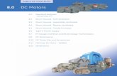 GE Motors Catalog — Section 8: DC Motors · 1.0alue Line™ Motors V Table of ConTenTs 8.0 DC Motors Table of Con 8.1 tandard Features S - Kinamatic II™ 8.2 Shunt Wound - Self