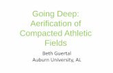 Going Deep: Aerification of Compacted Athletic Fields · Going Deep: Aerification of Compacted Athletic Fields Beth Guertal ... athletic fields (sometimes). • Put out replicated