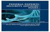 FEDERAL EXPERTS SECURITY ADVISORY PANEL - phe.gov · The FESAP was tasked to consider whether the proposal to remove C. burnetii, R. prowazekii, B. abortus, B. suis, and B. anthracis