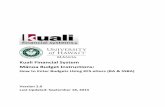 Kuali Financial System - University of Hawaiʻi at …manoa.hawaii.edu/ovcafo/pdf/BudgetInstructionsManoa-Unit...Kuali Financial System Mānoa Budget Instructions: How to Enter Budgets