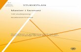 STUDIEPLAN Master i farmasi - uit.no 20190702140353/Studieplan Master i farmasi...farmasi ved UiT, ¸kende