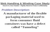 TAPPI Flexible Packaging Troubleshooting Short Course · Problem Description: Tunneling is where a small areas across the web delaminates between the PET film and the Aluminium Foil
