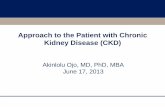 Approach to the Patient with Chronic Kidney Disease (CKD) fileApproach to the Patient with Chronic Kidney Disease (CKD) Akinlolu Ojo, MD, PhD, MBA June 17, 2013