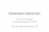 Information Extraction - Introductionfraser/information_extraction_2017_lecture/01_introduction... · • Referat • Hausarbeit (write-up of the Referat) (6 pages, due 3 weeks after