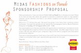Midas Fashions on Parade Sponsorship Proposal · Fashions on Parade seeks a gift sponsor to provide 450 small, individually presented gifts that will be placed at the seat of each