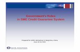 Government’s Roles in SMEin SME Credit GuaranteeCredit .... SANTOSO WIBOWO.pdf · ASKRINDO, PT. JAMKRINDO, other insurance institutions) 1. To provide technical assistance to CGC