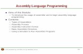 Assembly Language Programming - fke.utm.my · PC with Intel processor ... 00001002 720A 4 MOVEQ #10,D1 ; PEMBILANG=JUMLAH UNSUR 00001004 41F9 0000101C 5 LEA TATA,A0 ; PENUNJUK=UNSUR