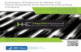 HHE Report No. HETA-2016-0257-3333, Evaluation of Exposure ... · TPHP Tris(phenyl) phosphate TLV® Threshold limit value TWA Time-weighted average. ea aa vaai e 201602573333 Page